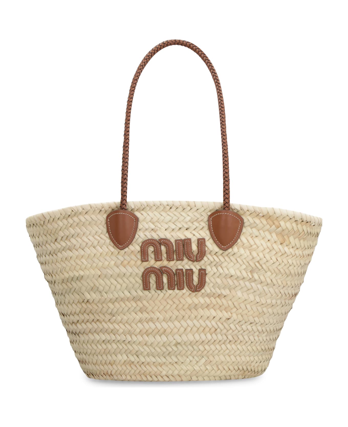 Miu Miu Raffia Tote Bag - panna