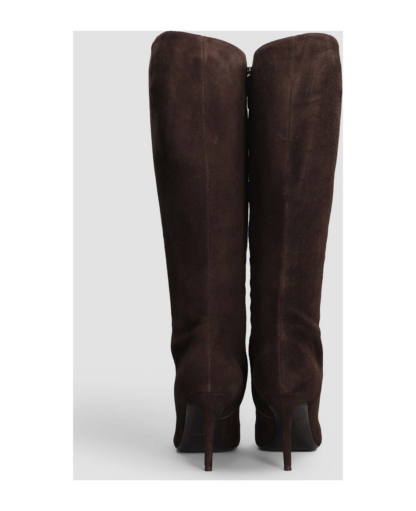 Giuseppe Zanotti Gz Tamigi 85 High Heels Boots In Brown Suede - brown