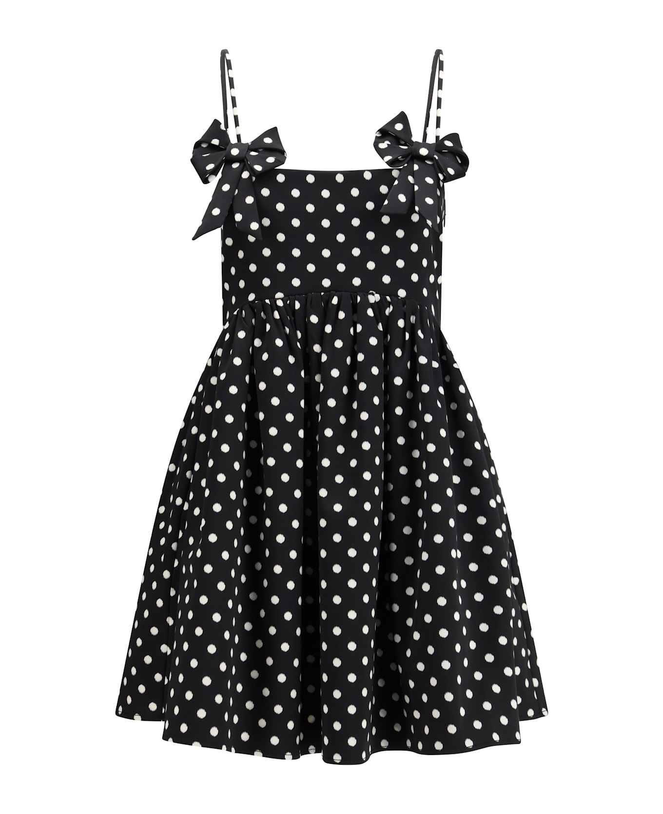 Ganni Polka-dot Satin Mini Dress