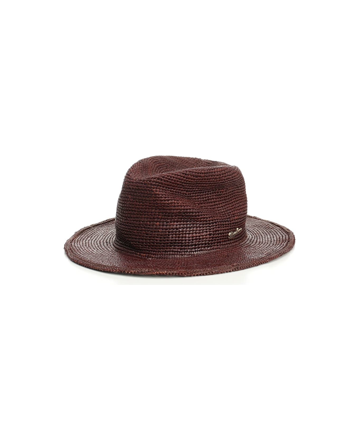 Borsalino Clochard-panama Crochet/t.media/medium Brim - Brown