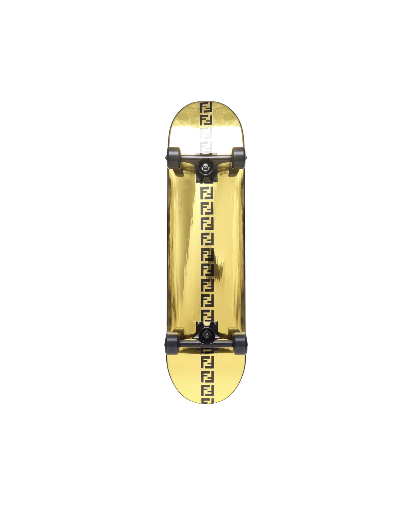 Fendi Wooden Skateboard With Contrasting Logo - Black/gold アクセサリー