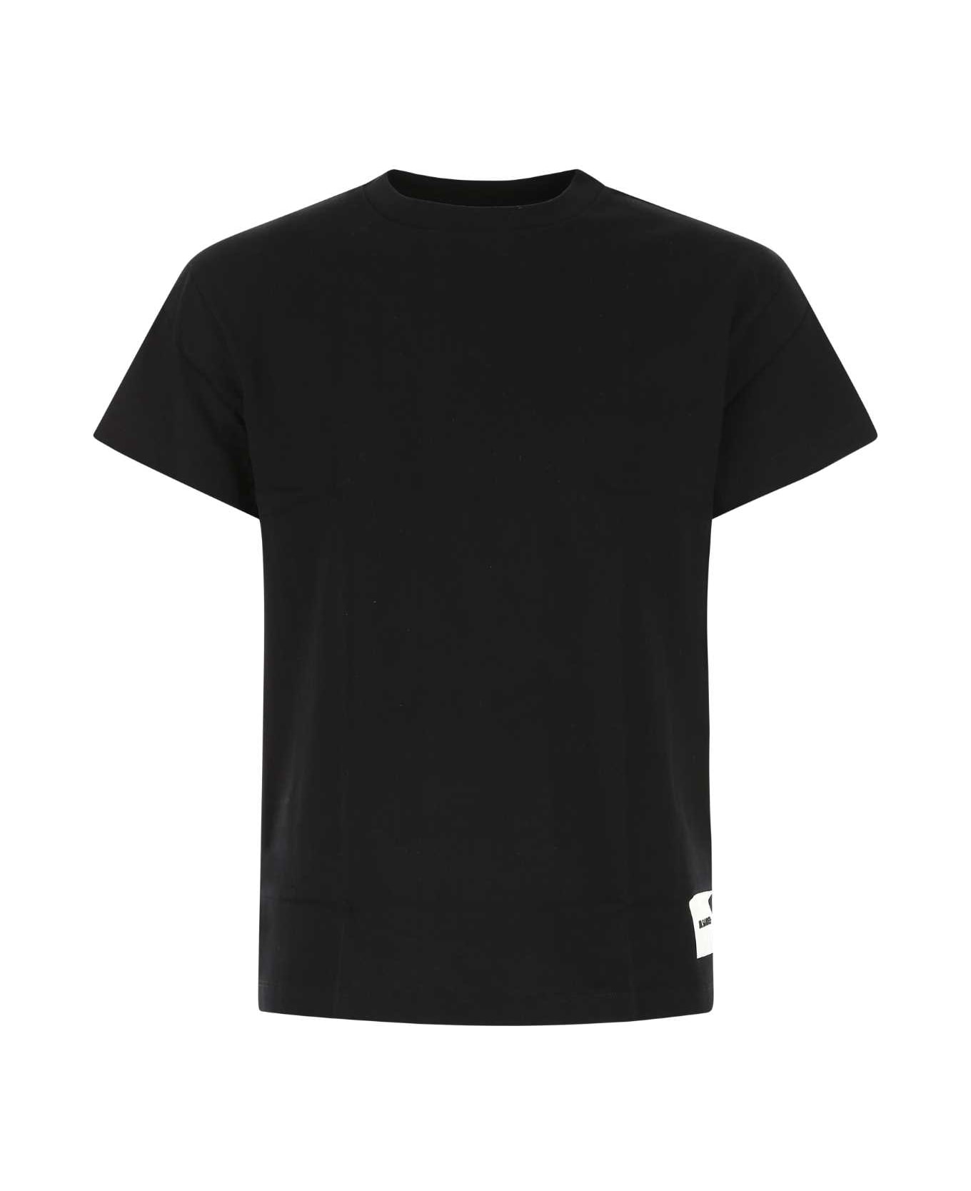Jil Sander Black Cotton T-shirt Set - 001 シャツ