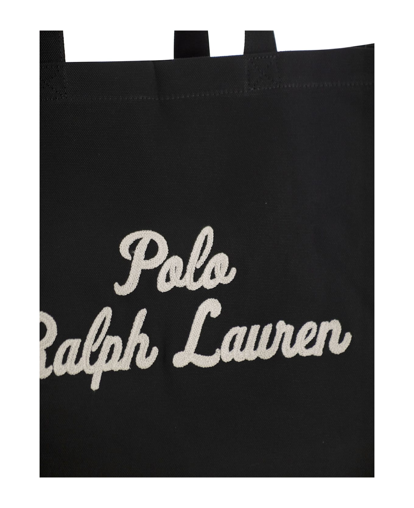Polo Ralph Lauren Embroidered Canvas Tote - Black