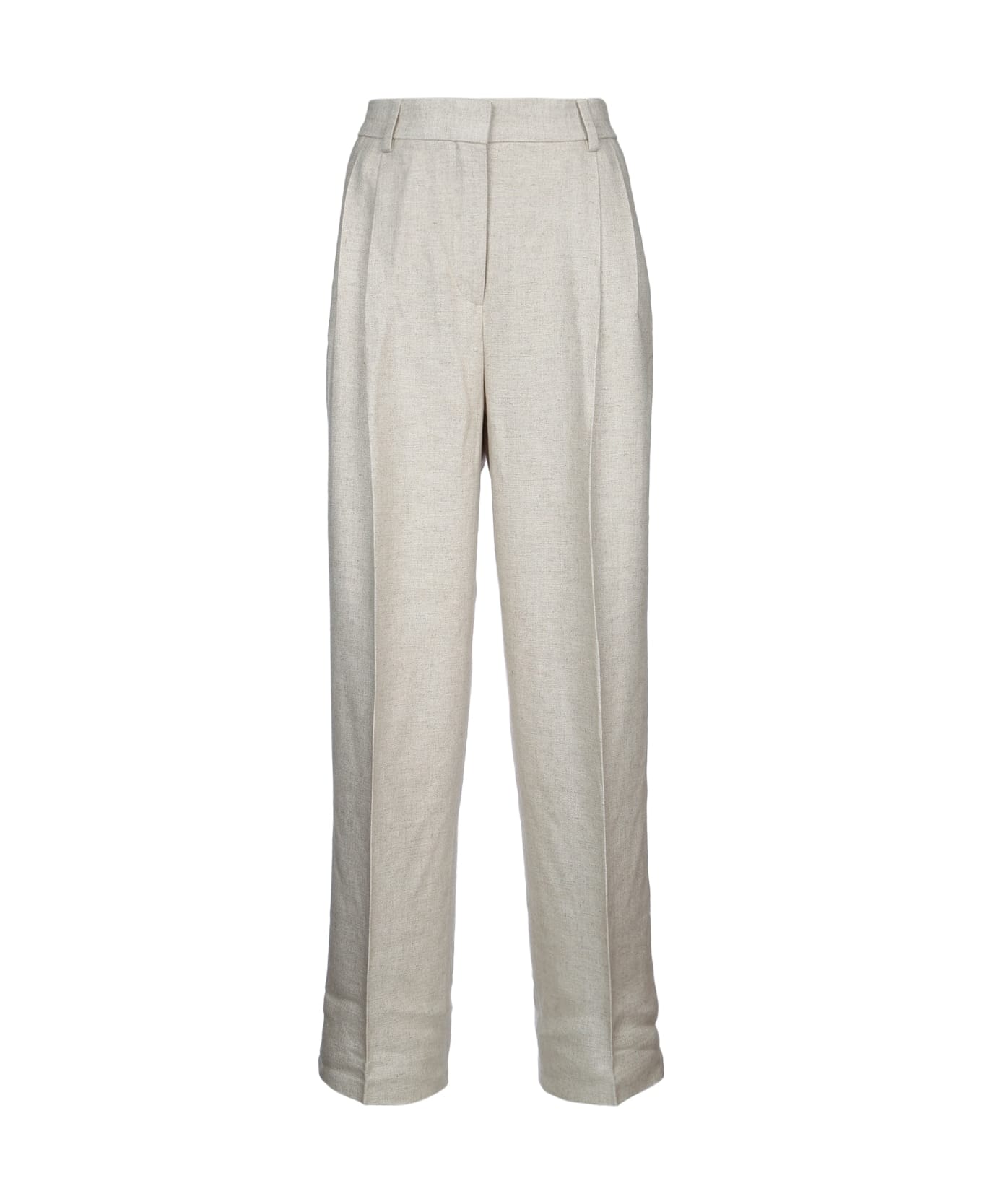 Totême Double-pleat Straight Trousers - DESERT
