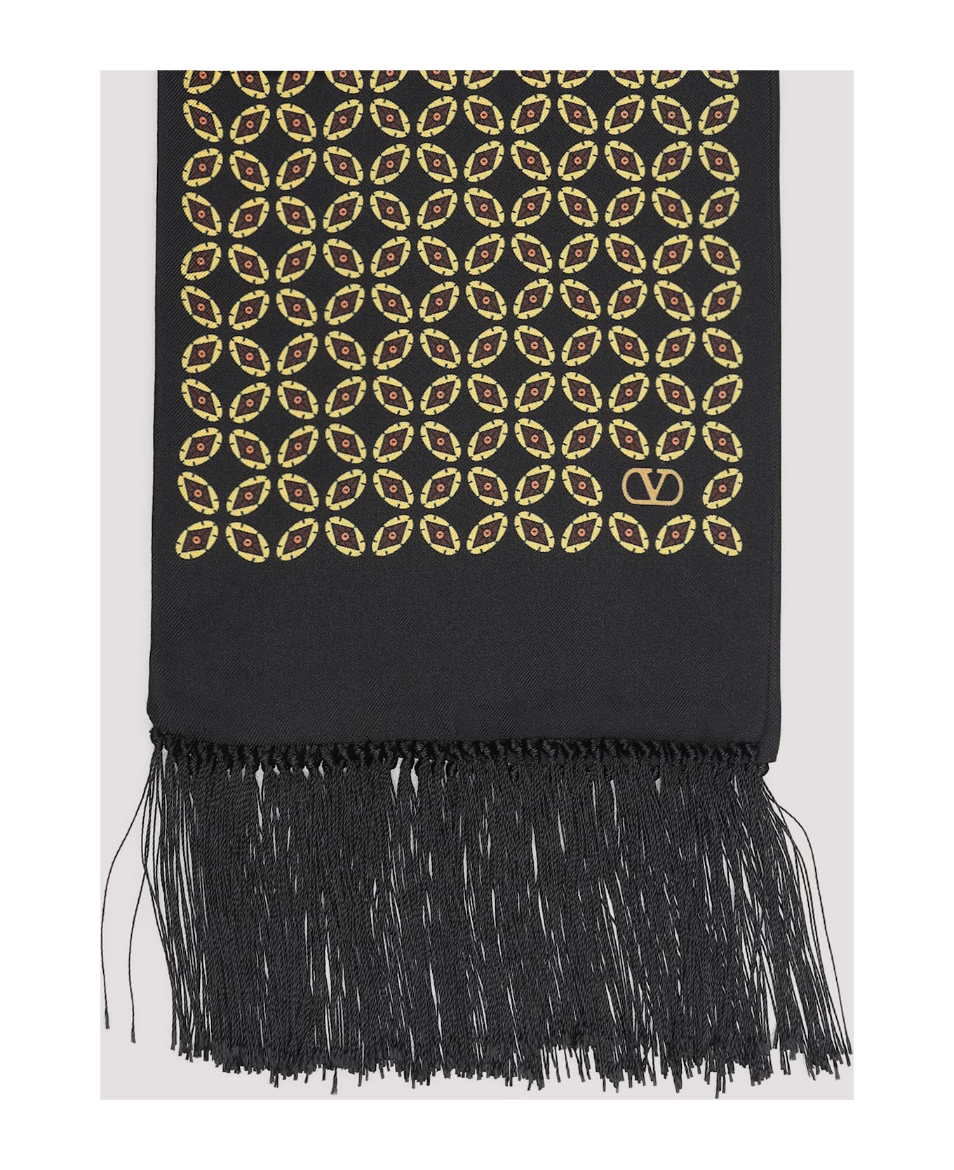 Valentino Garavani Bandeau Scarf - Rcg Nero Giallo Arancio