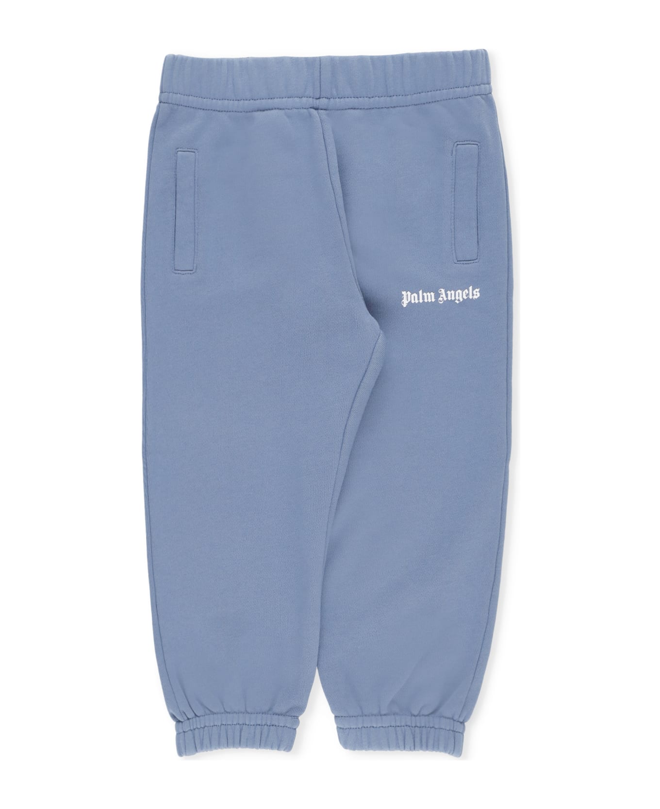 Palm Angels Pants With Logo - Blue