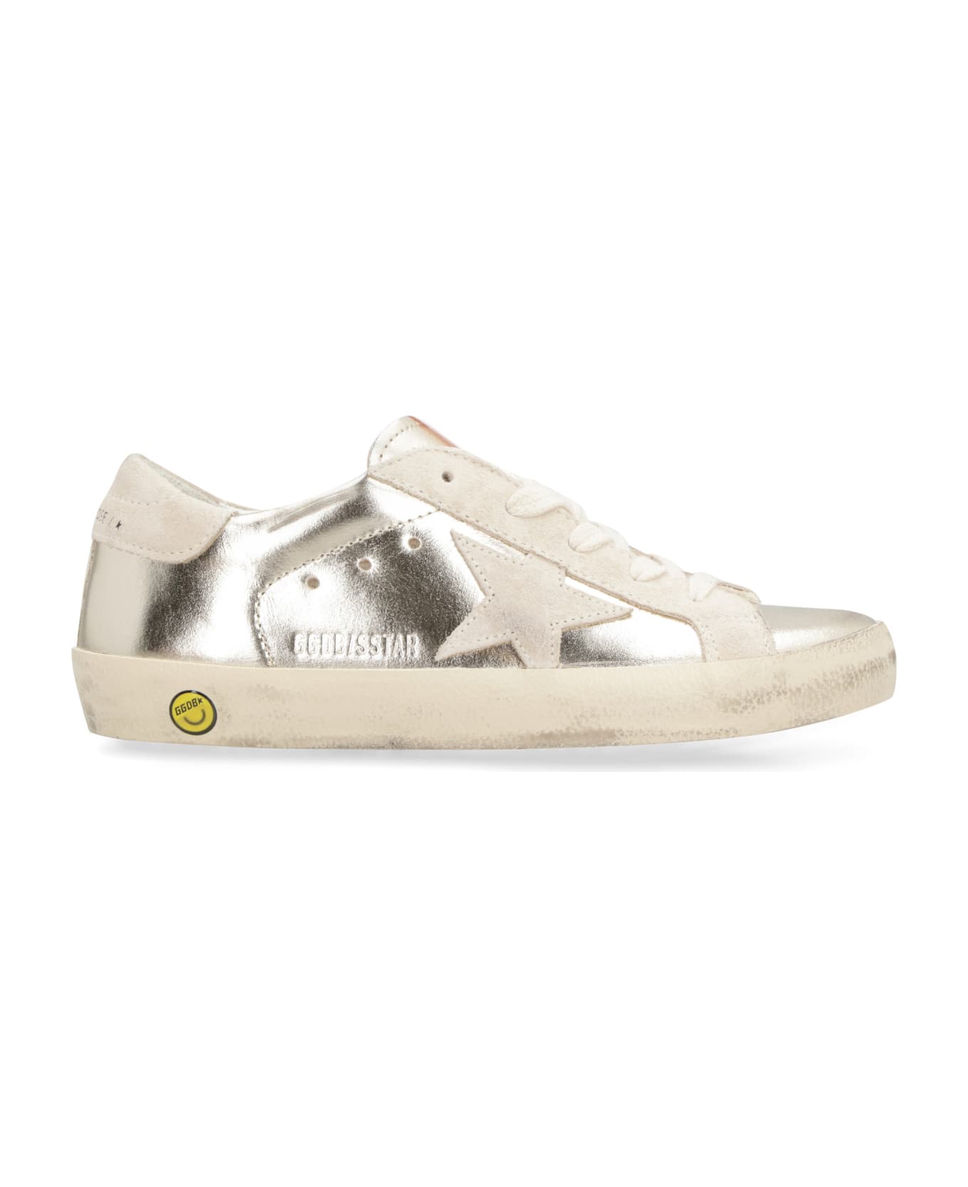 Golden Goose Super Star Leather Sneakers - Silver