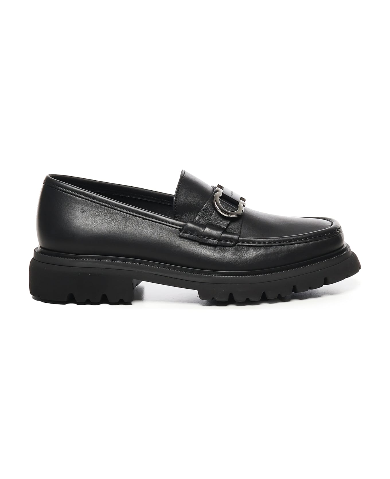 Ferragamo Gancini Loafers - Black