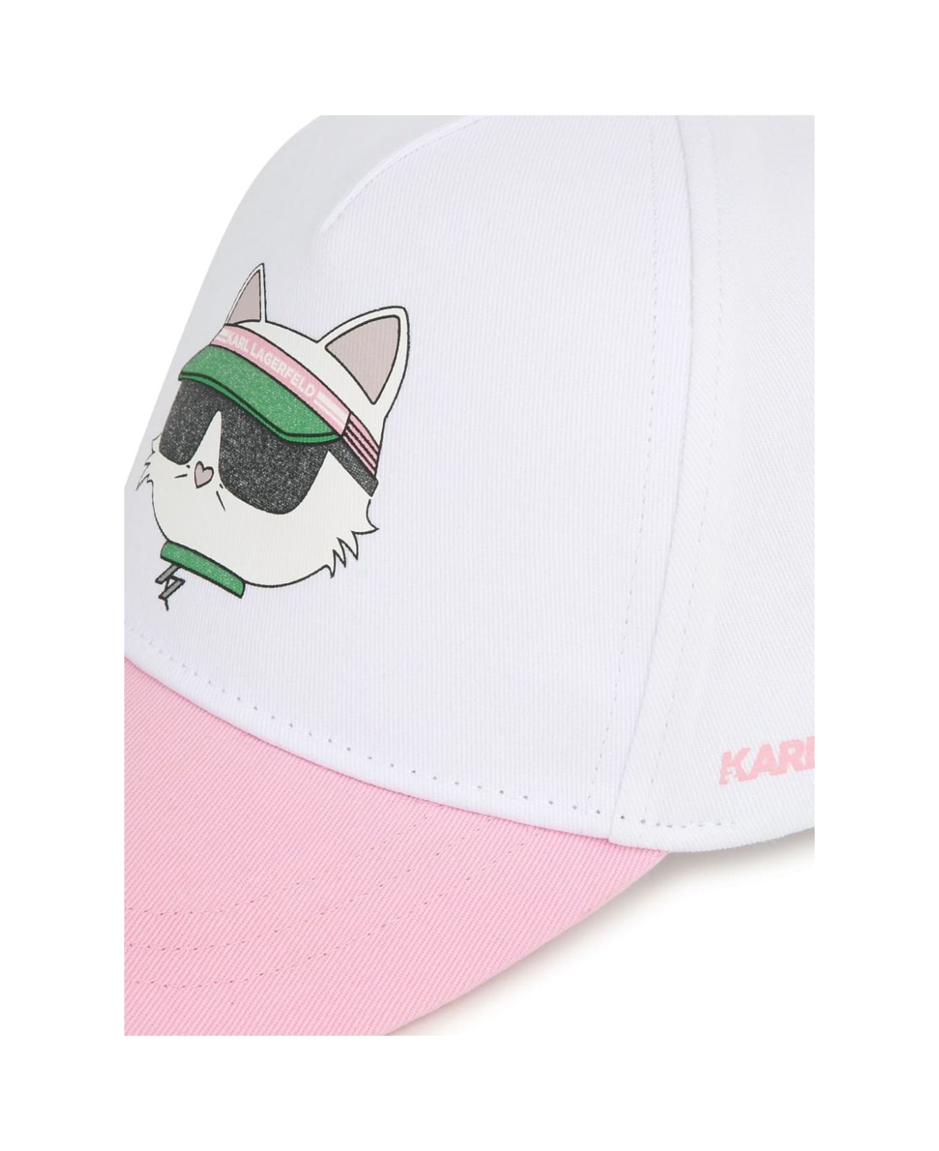 Karl Lagerfeld Kids Cappello Con Stampa - White アクセサリー＆ギフト