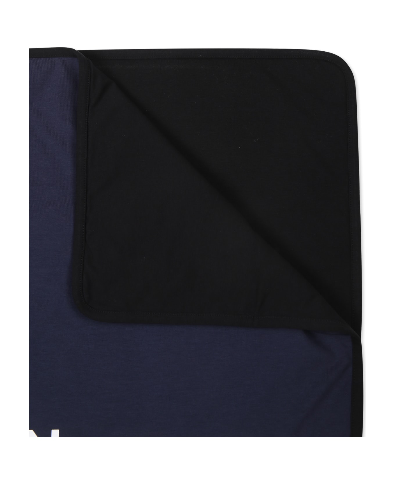 Balmain Blue Blanket For Babykids With Logo - Blu/bianco