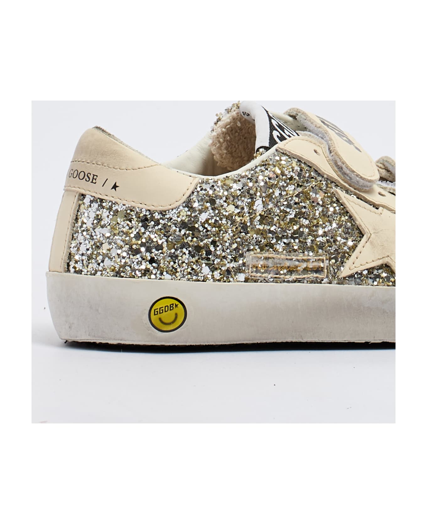 Golden Goose Old School Glitter Sneaker - PLATINO