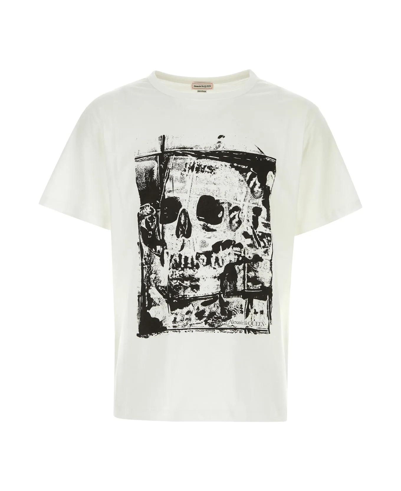 Alexander McQueen Graphic Printed Crewneck T-shirt - WHITE