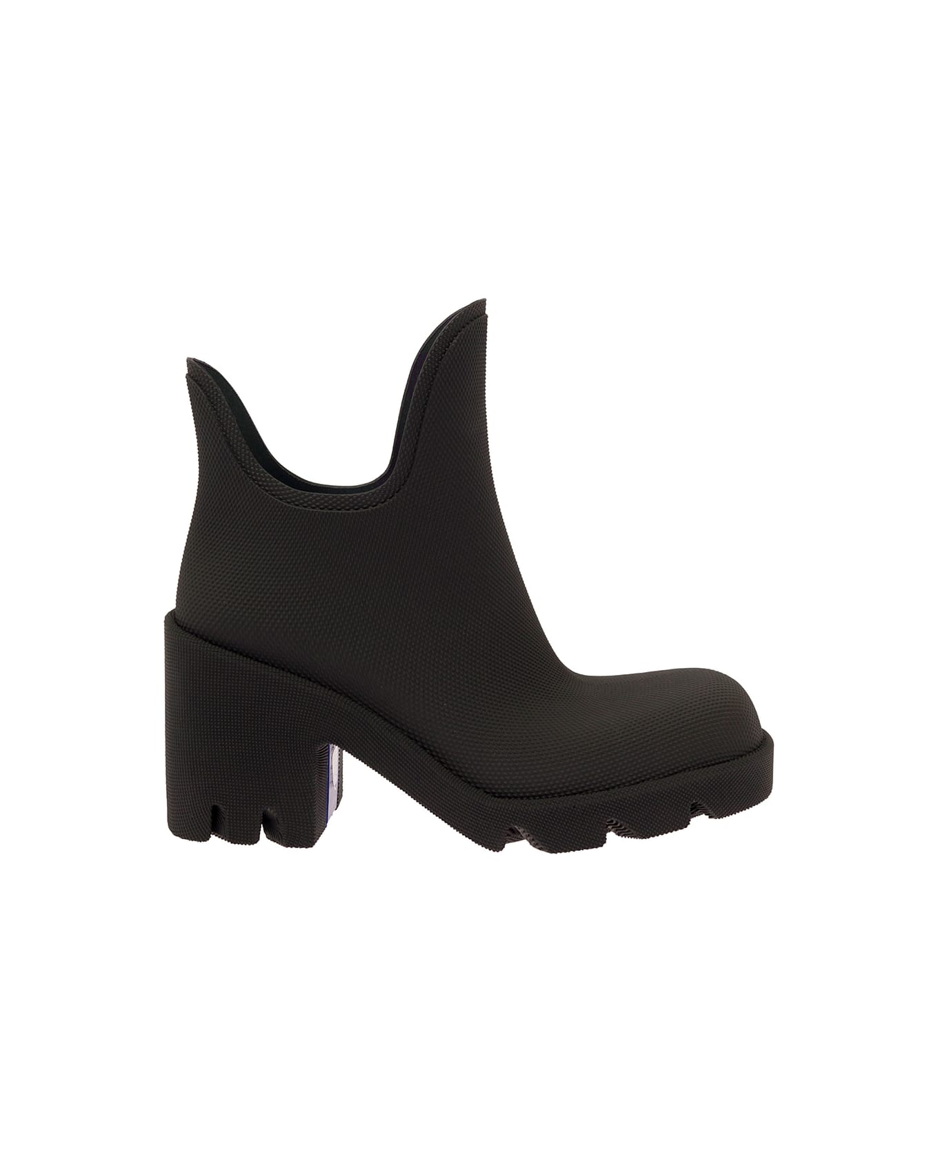 Burberry 'rachel' Black Rainboot With Logo Detail In Rubber Woman - Black