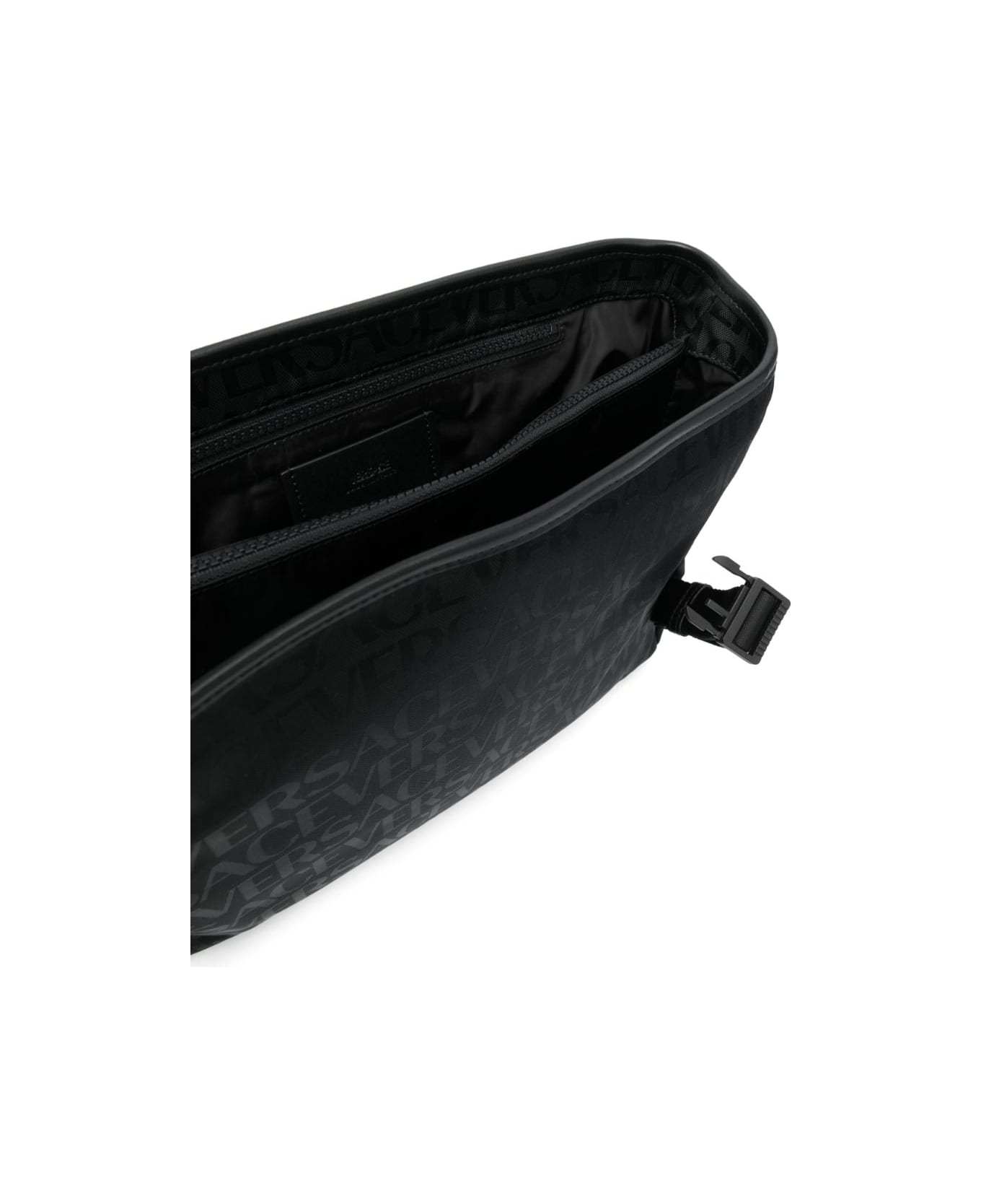 Versace Logo Monogram Shoulder Bag - burberry small check canvas crossbody bag item