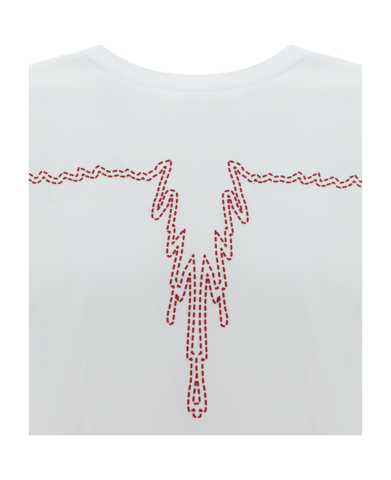 Marcelo Burlon Stitch Wings T-shirt - White Brick Red
