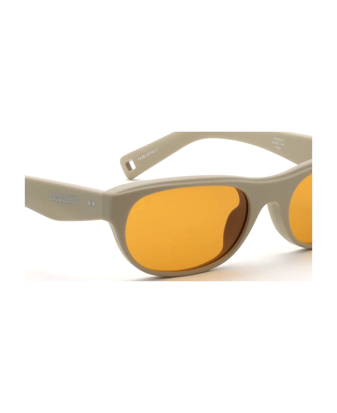 Jacquemus Sole - Matt Putty / Amber Lens Sunglasses - grey
