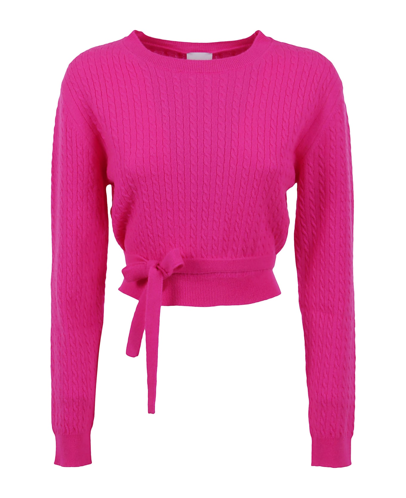 Patou Fuchsia Wool Blend Sweater - B Begonia Pink
