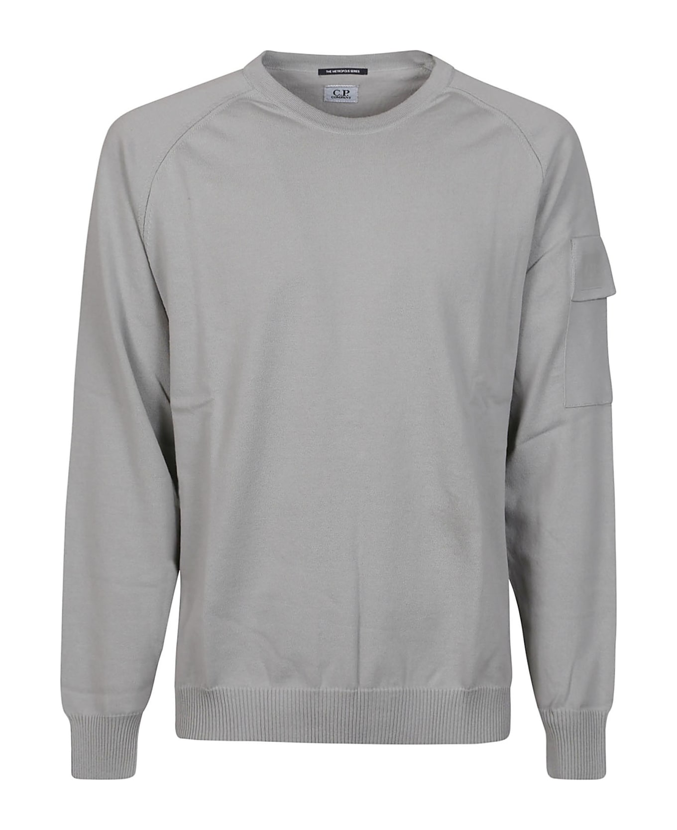 C.P. Company Metropolis Stretch Pocket Sweater - Drizzle Grey