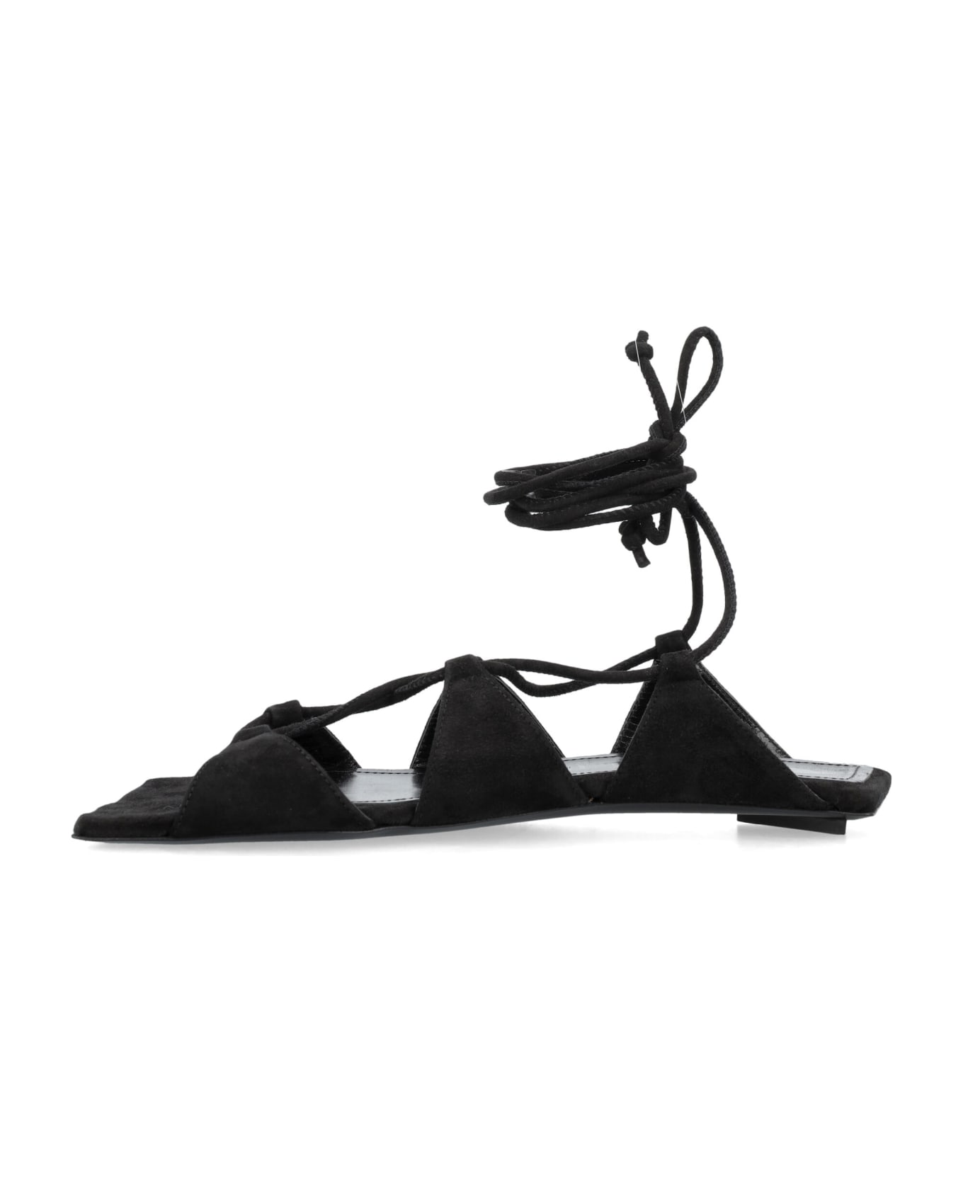 The Attico Reneé Flat Sandals - BLACK サンダル