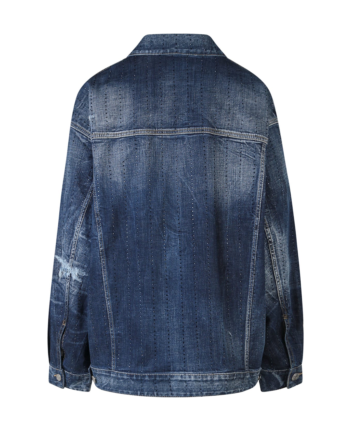 Dsquared2 Denim Jacket With Rhinestone Embellishment - Blue ジャケット