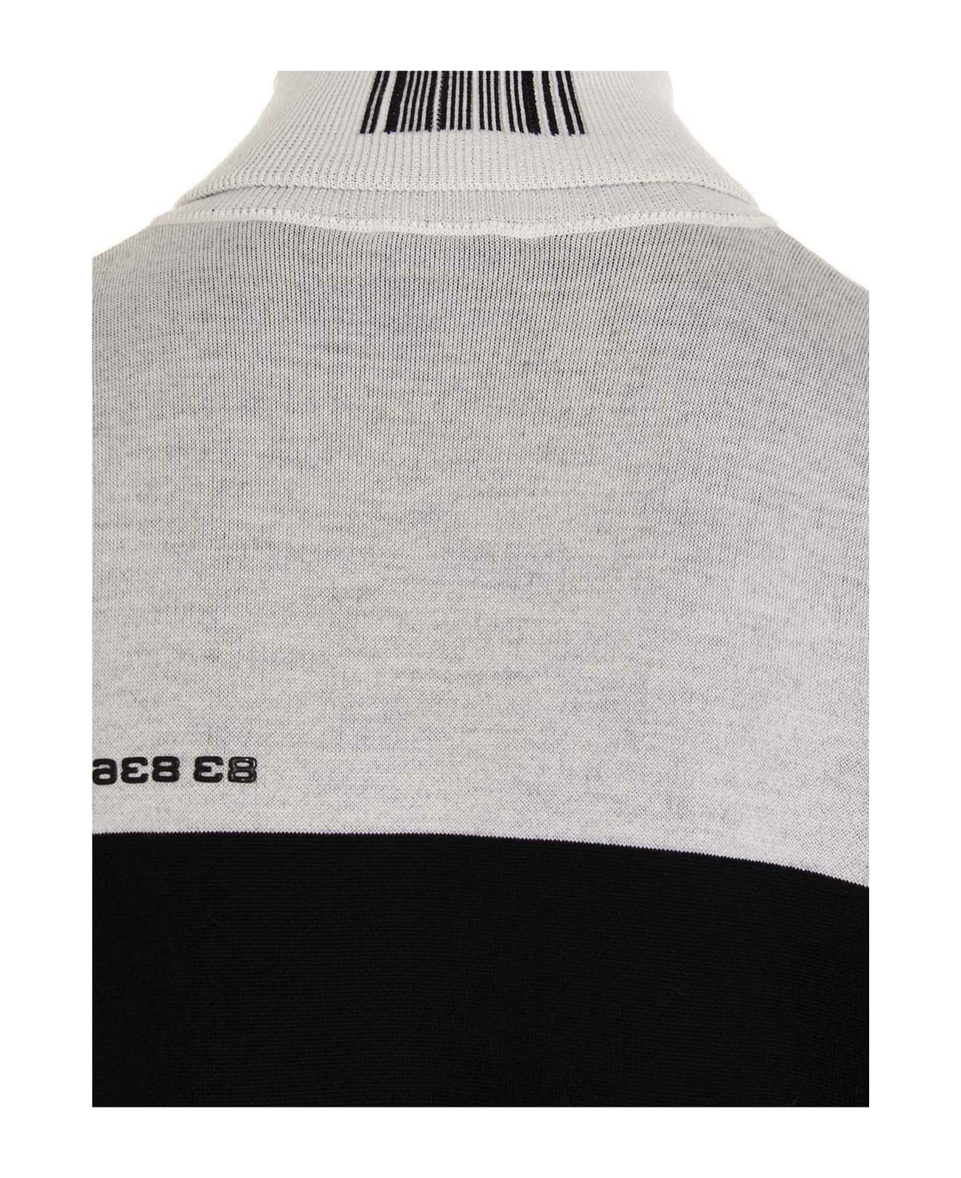 VTMNTS 'numbered Colorblock' Sweater - White Black