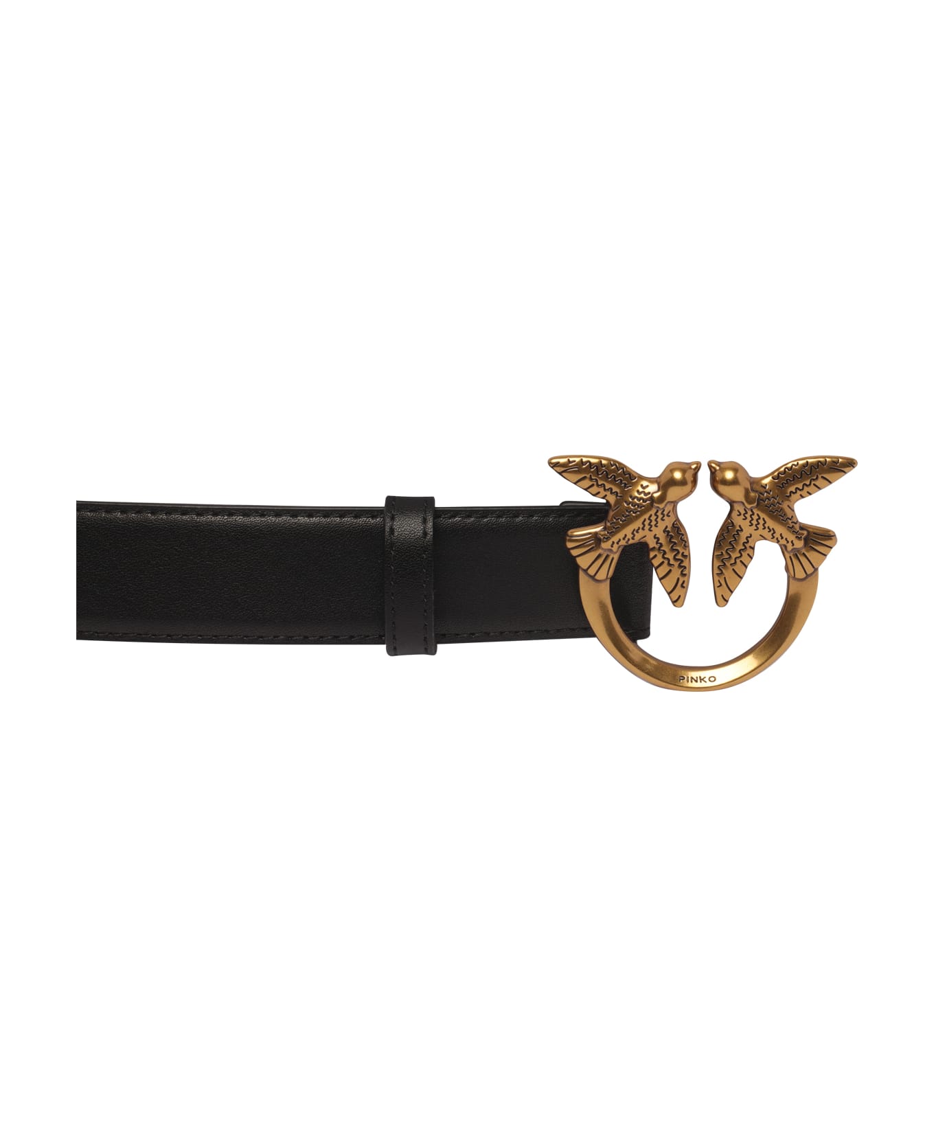 Pinko Love Berry Belt - Q Nero Antique Gold