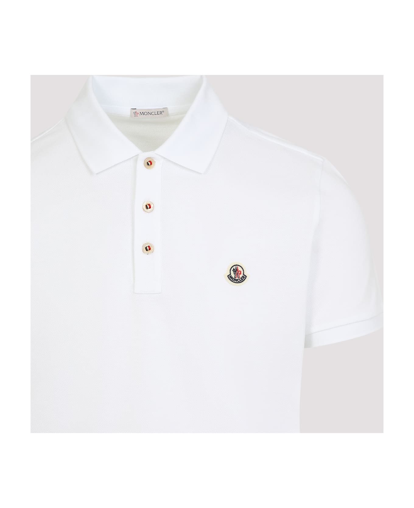 Moncler Short Sleeves Polo - White