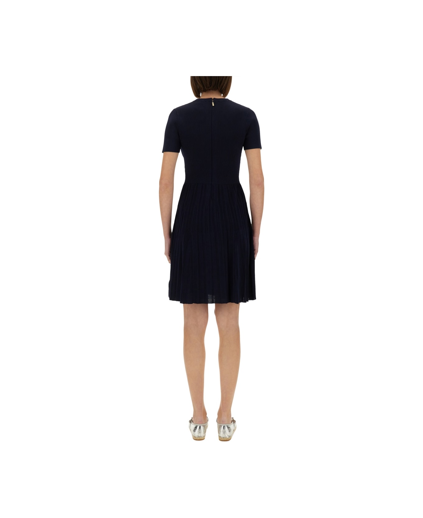Michael Kors Ribbed Knit Dress - BLUE