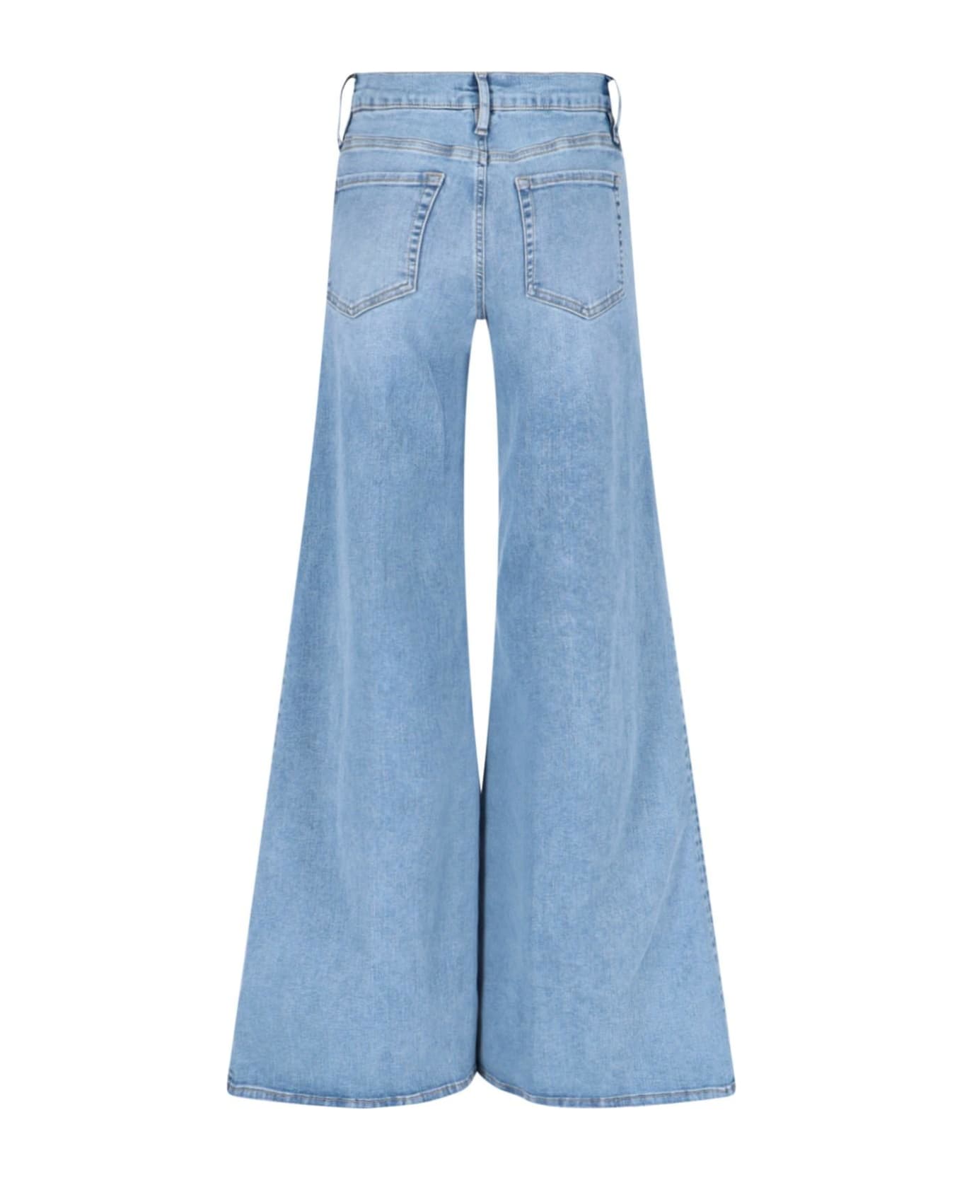 Frame 'le Palazzo' Crop Pants - Clear Blue