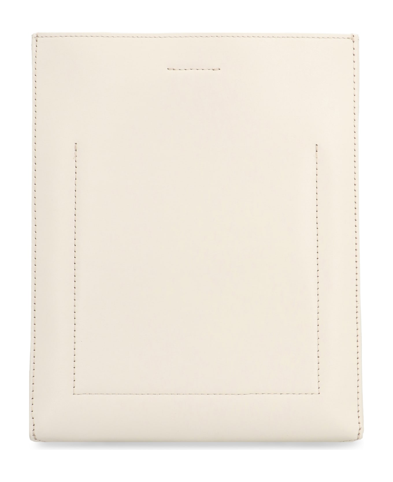Calvin Klein Leather Crossbody Bag - White クラッチバッグ