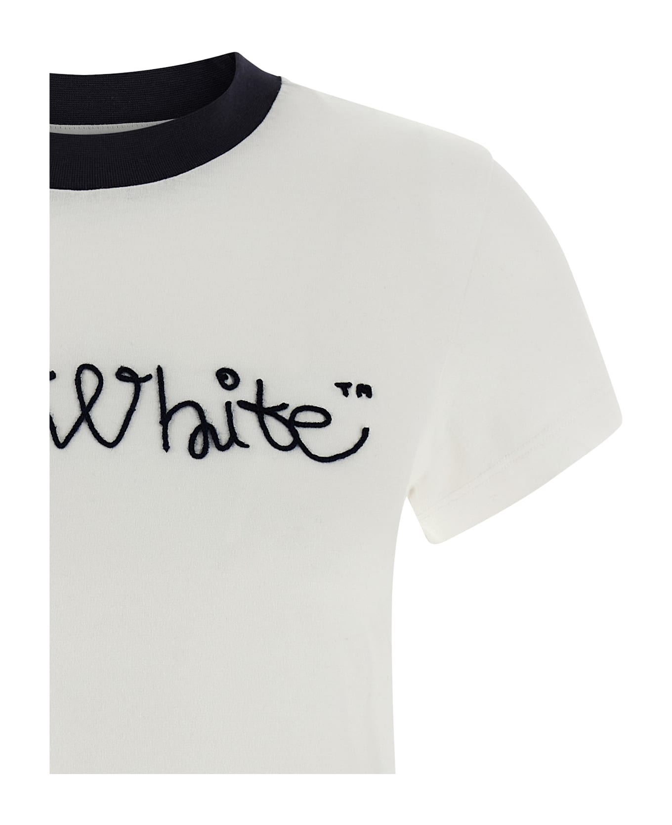 Off-White 
emb Script Logo
 T-shirt - White/Black