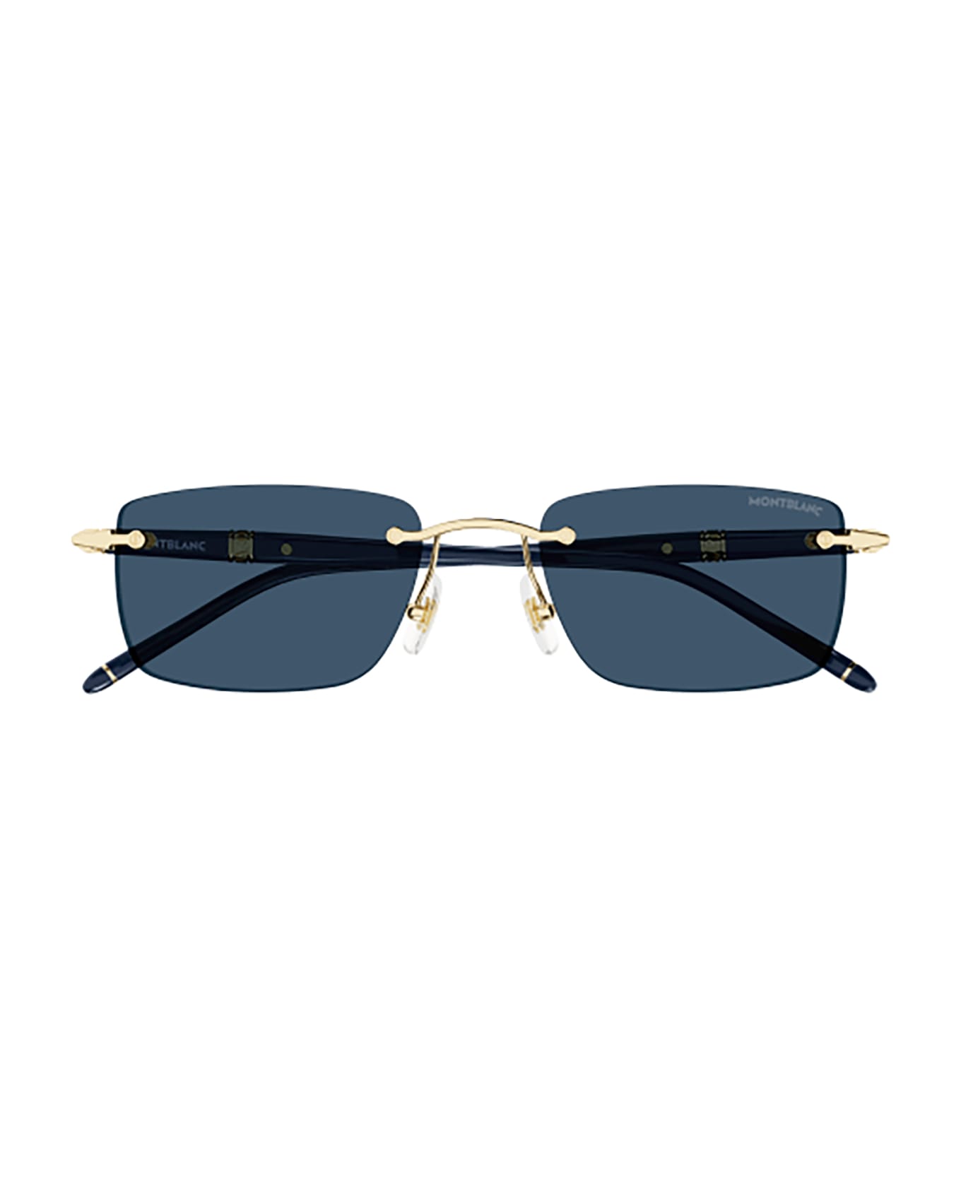 Montblanc MB0344S Sunglasses - Gold Blue Blue