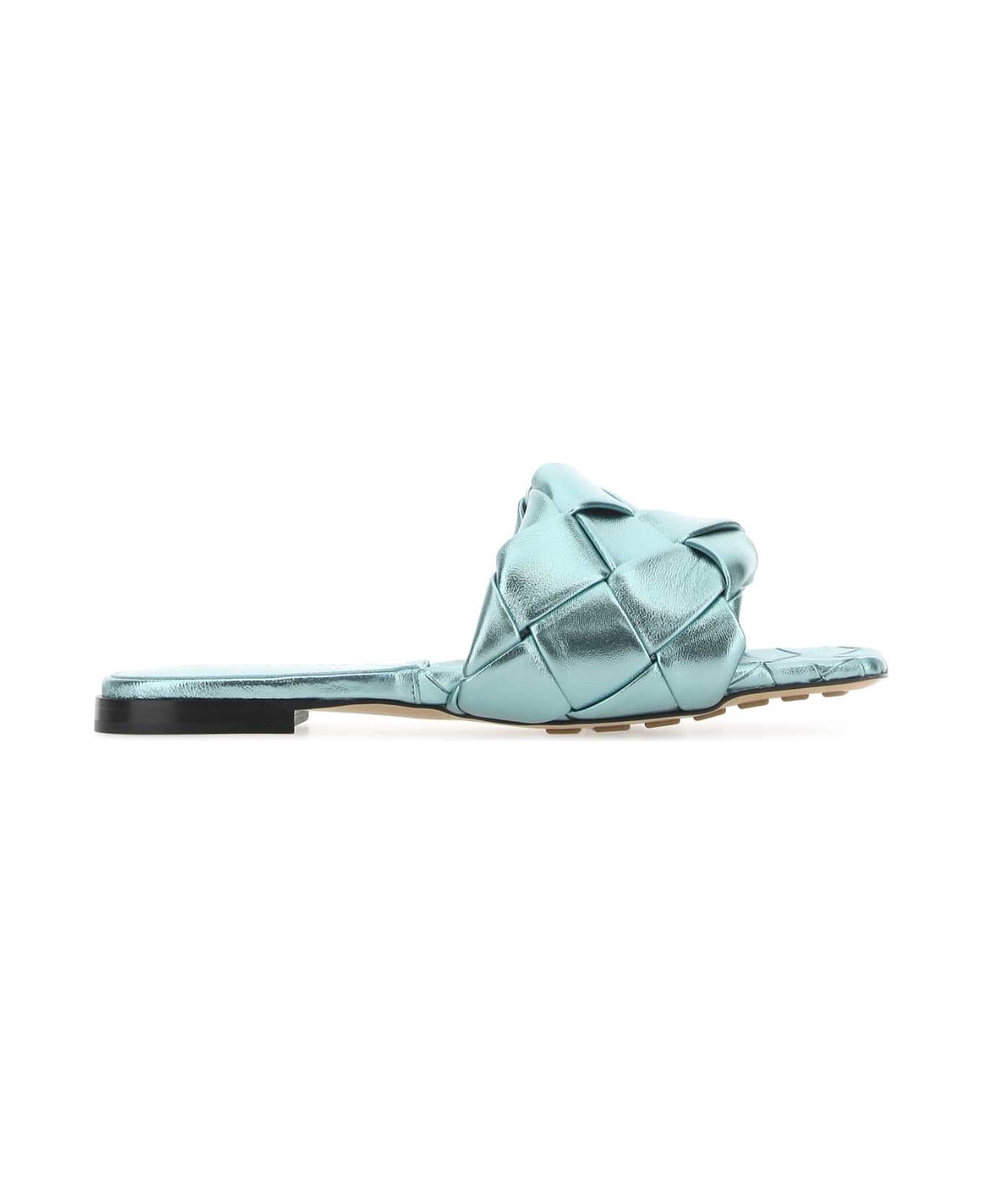 Bottega Veneta Light-blue Nappa Leather Lido Sandals - 3027