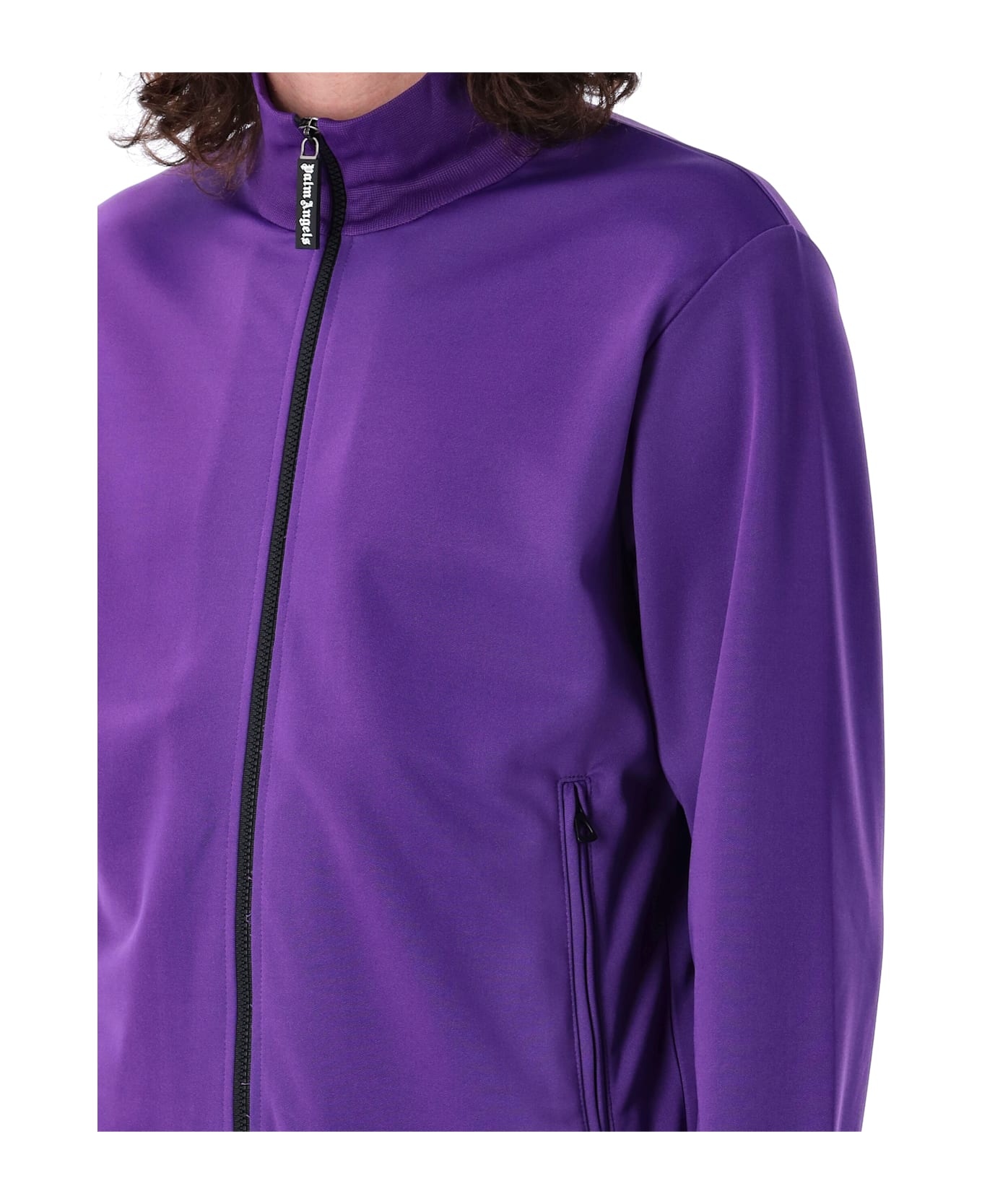 Palm Angels Curved Logo Track Jacket - PURPLE