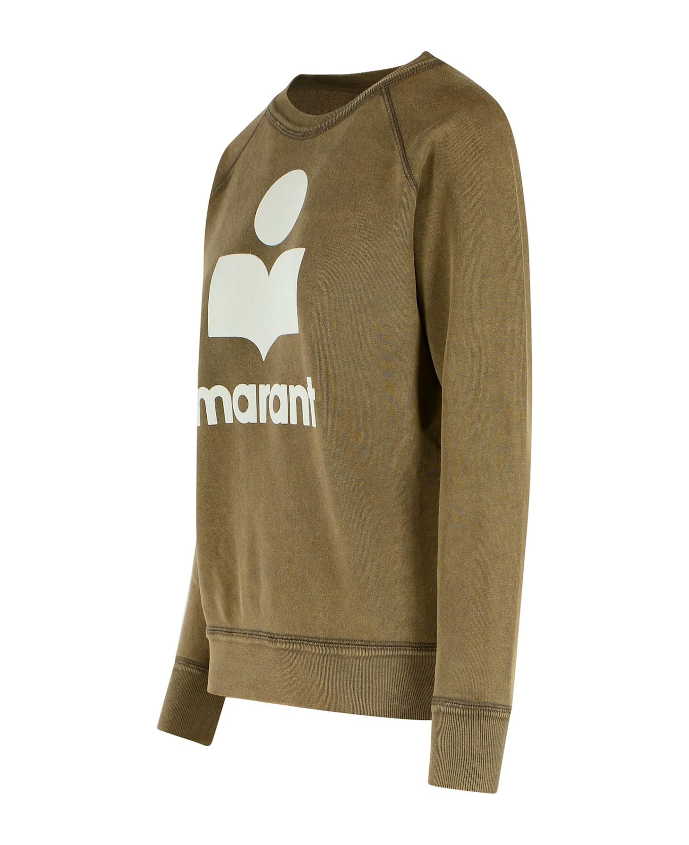 Marant Étoile Brown Cotton Blend Sweatshirt - DARK BRONZE/ECRU