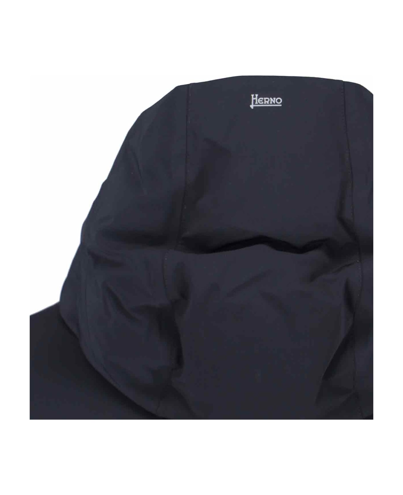Herno Logo Zip Coat - Black