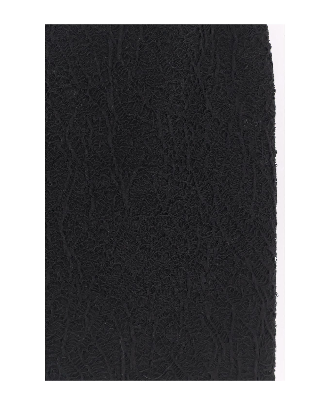 Alexander McQueen Lace Dress With Cotton Inserts And Organic Silk - Black