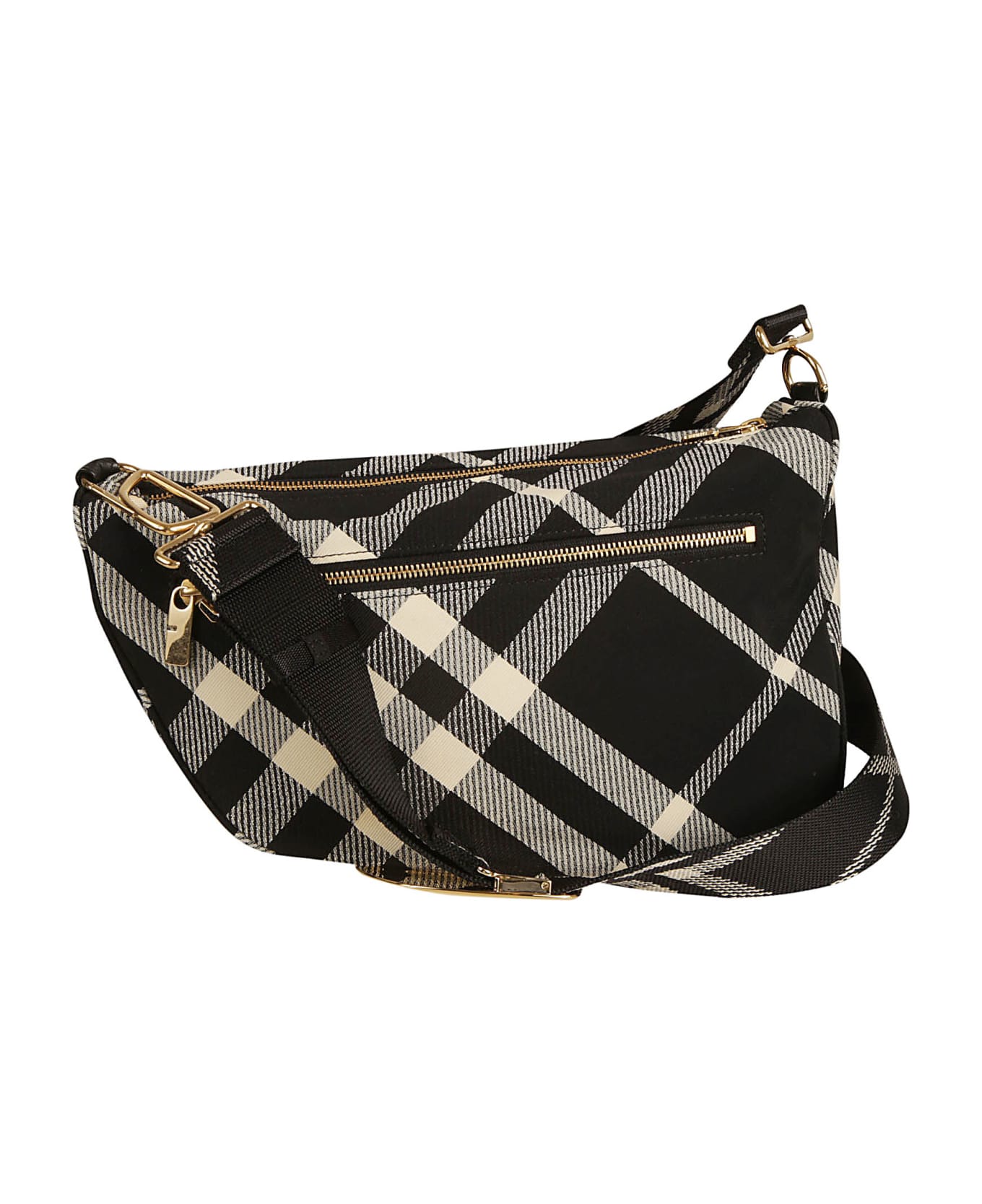 Burberry Shield Messenger Crossbody Bag - Black/Calico