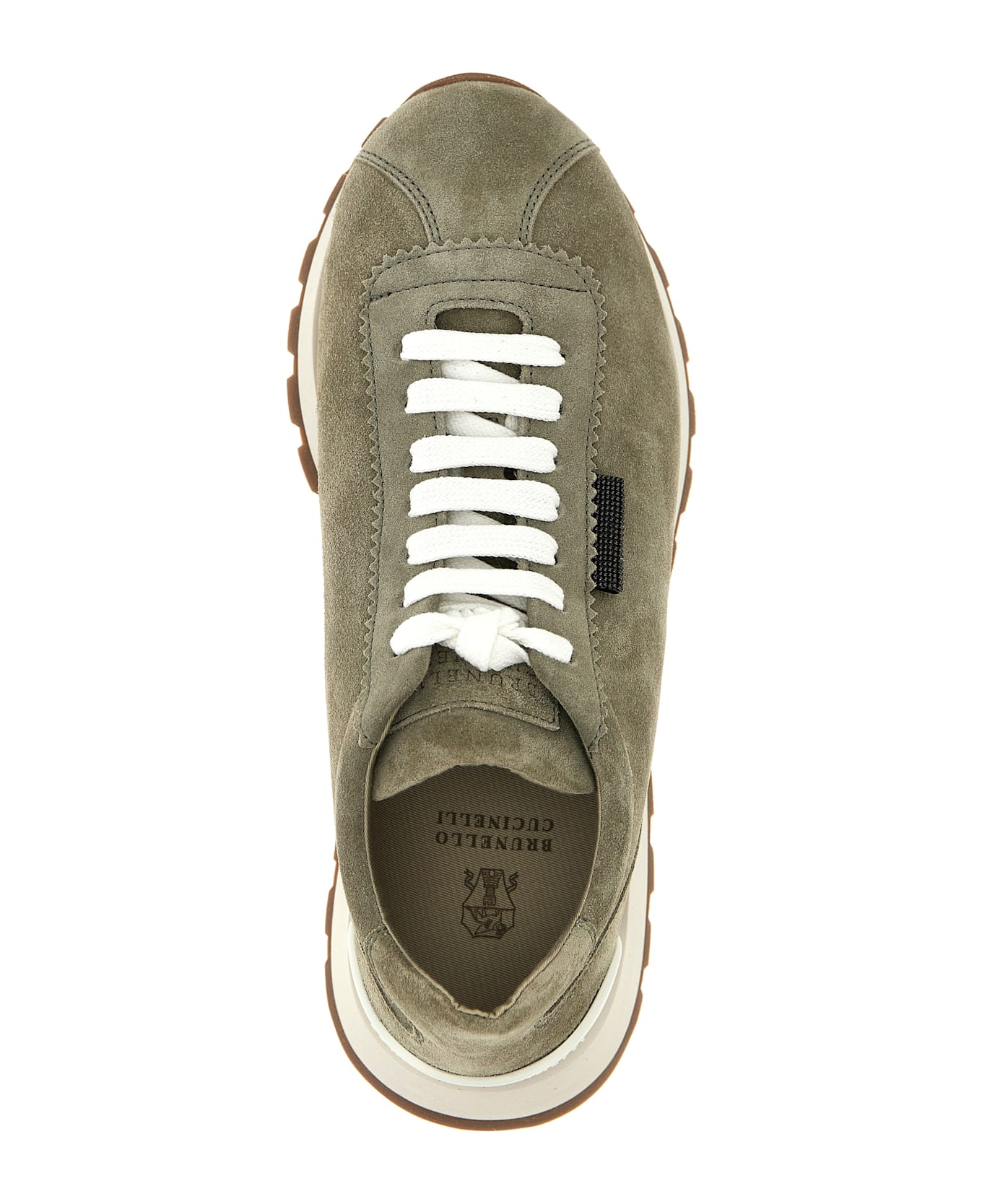 Brunello Cucinelli Shiny Tab Sneakers - Gray