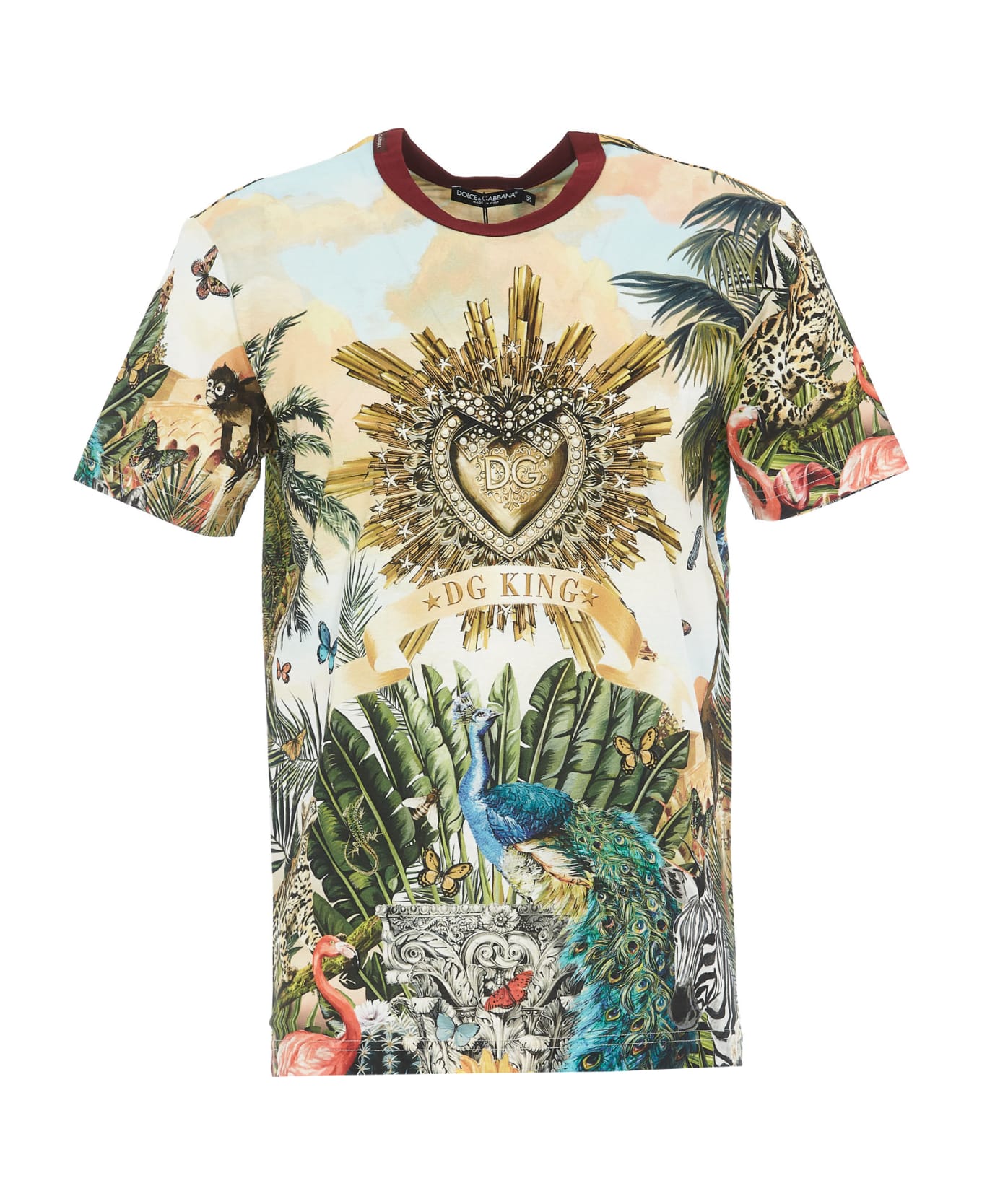 Dolce & Gabbana Tropico Dg King Print T-shirt | italist, ALWAYS LIKE A SALE