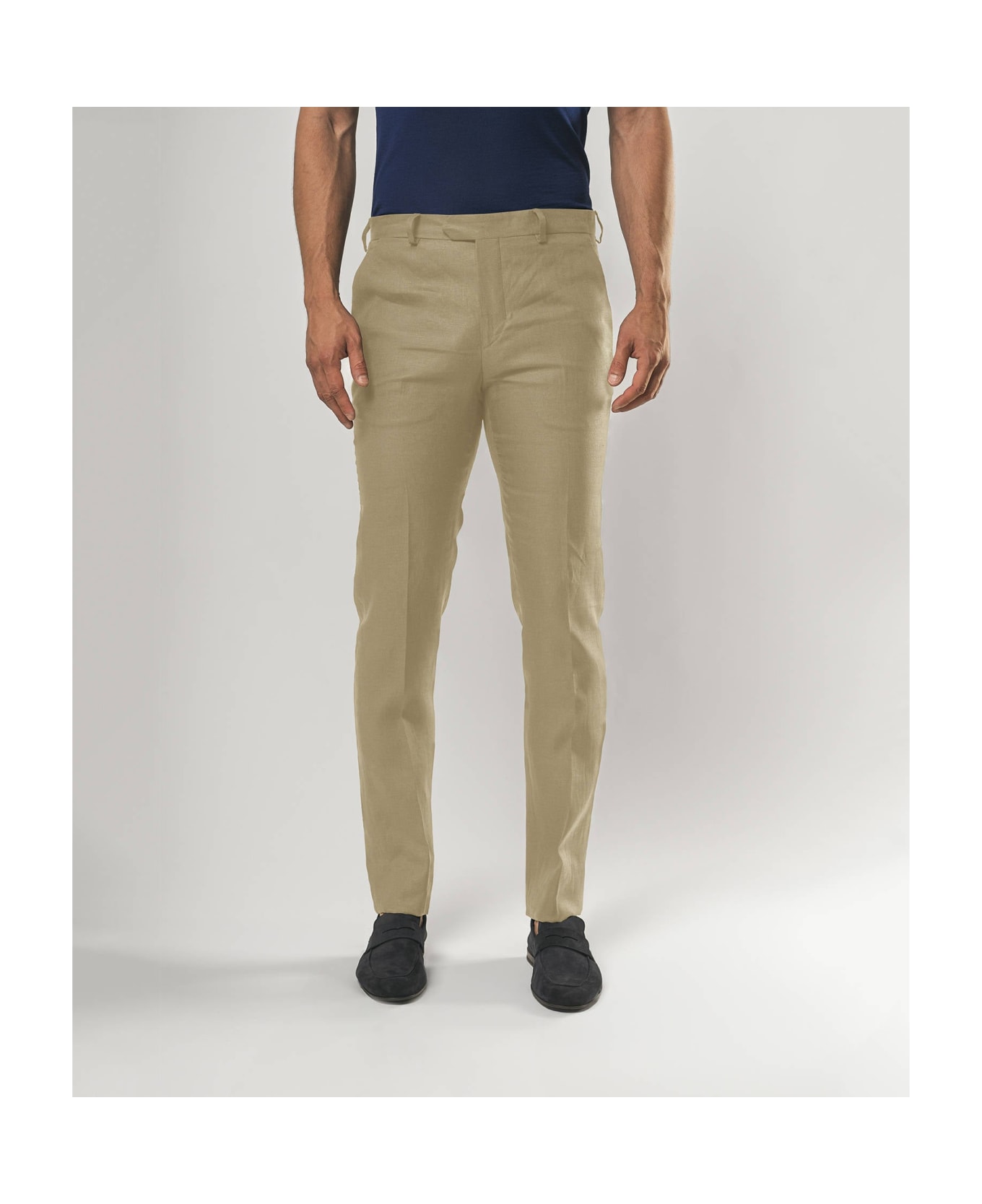 Larusmiani Velvet Trousers Howard Pants - Beige