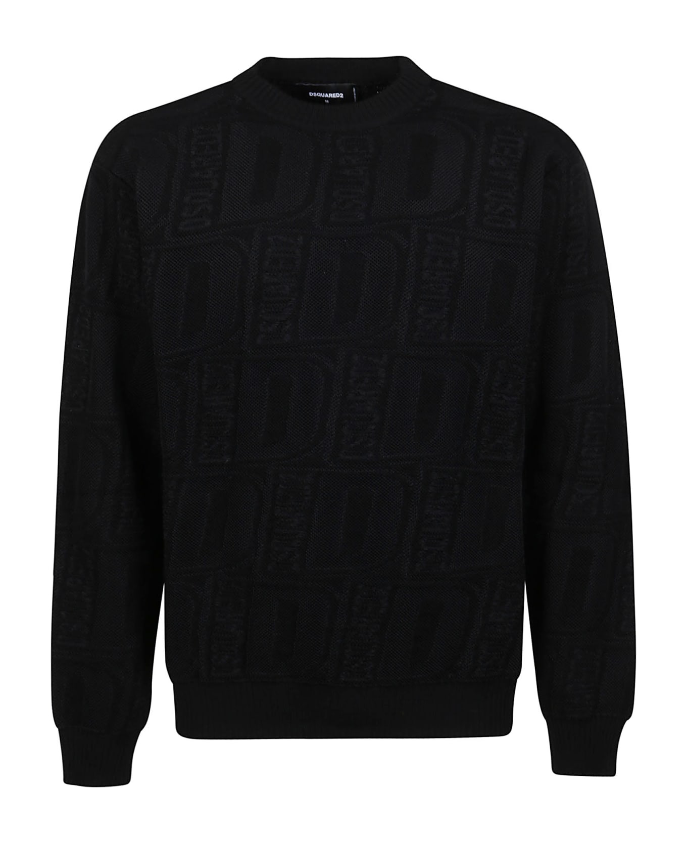 Dsquared2 Allover D Neon Sweater - Black-black ニットウェア