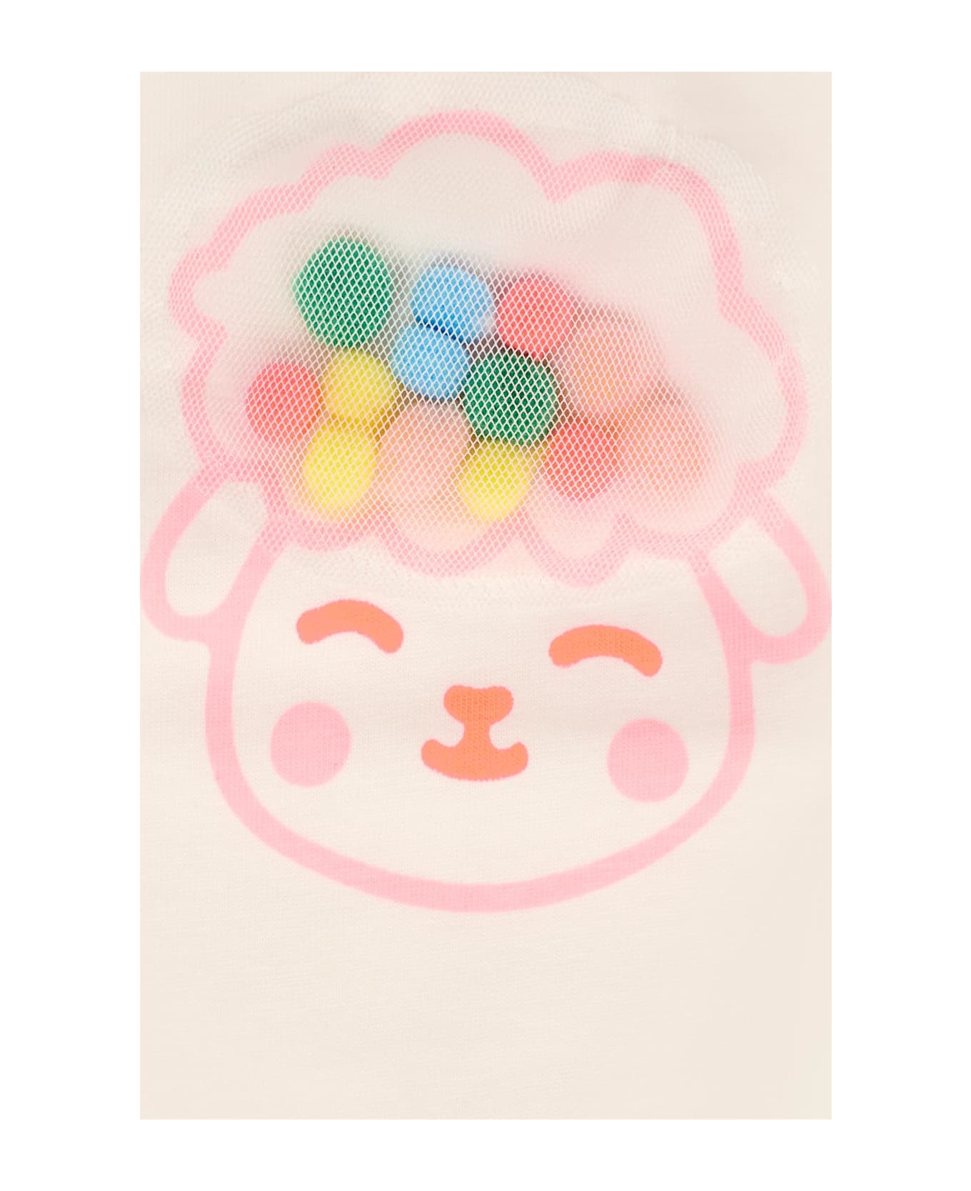 Billieblush Ivory T-shirt For Baby Girl With Sheep - Ivory