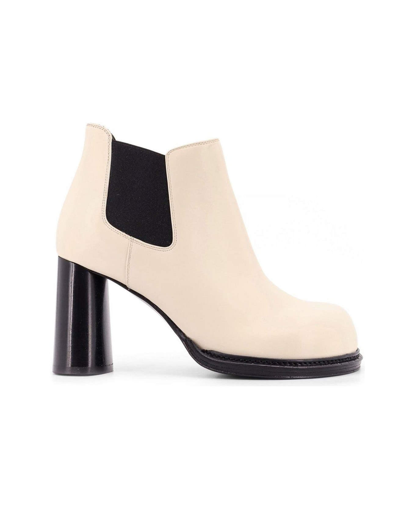 Bottega Veneta Cliff Chelsea Ankle Boots - White