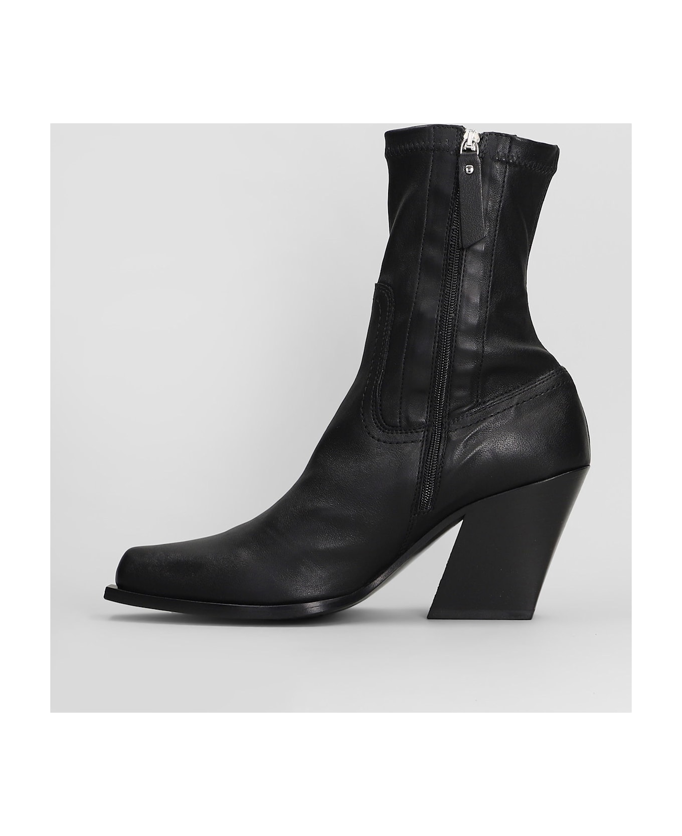 Vic Matié Fiction 101 Texan Ankle Boots In Black Leather - black