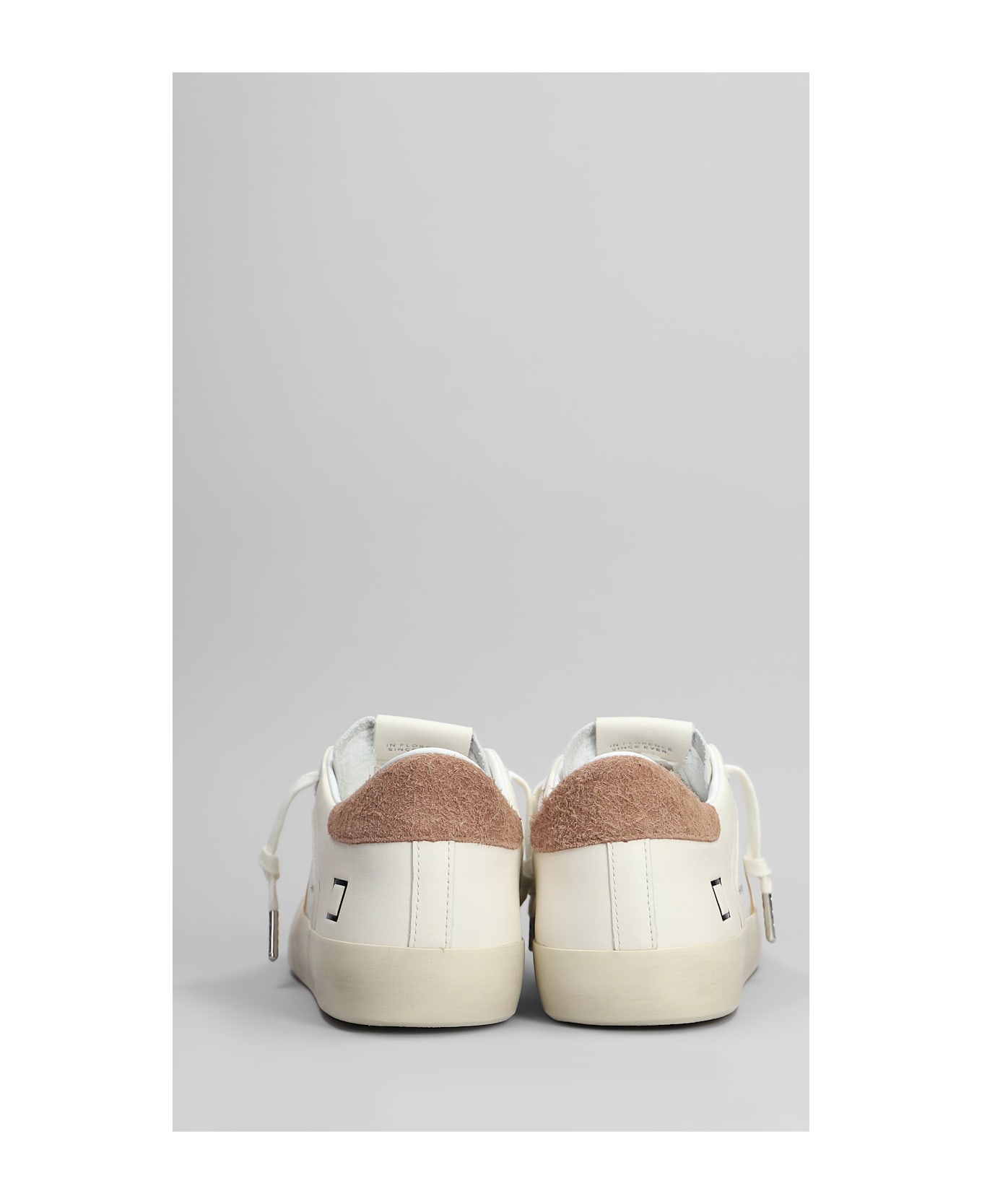 D.A.T.E. Hill Low Sneakers In White Leather - White Brown