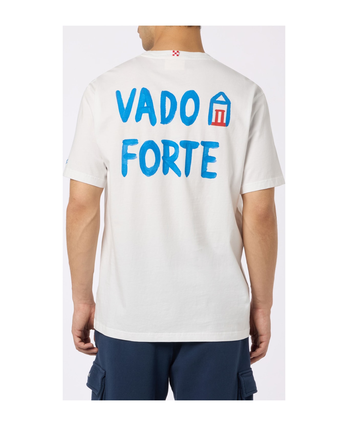 MC2 Saint Barth Man Classic Fit Cotton Jersey T-shirt Portofino With Vado A Forte Print | Alle Boe Special Edition - WHITE