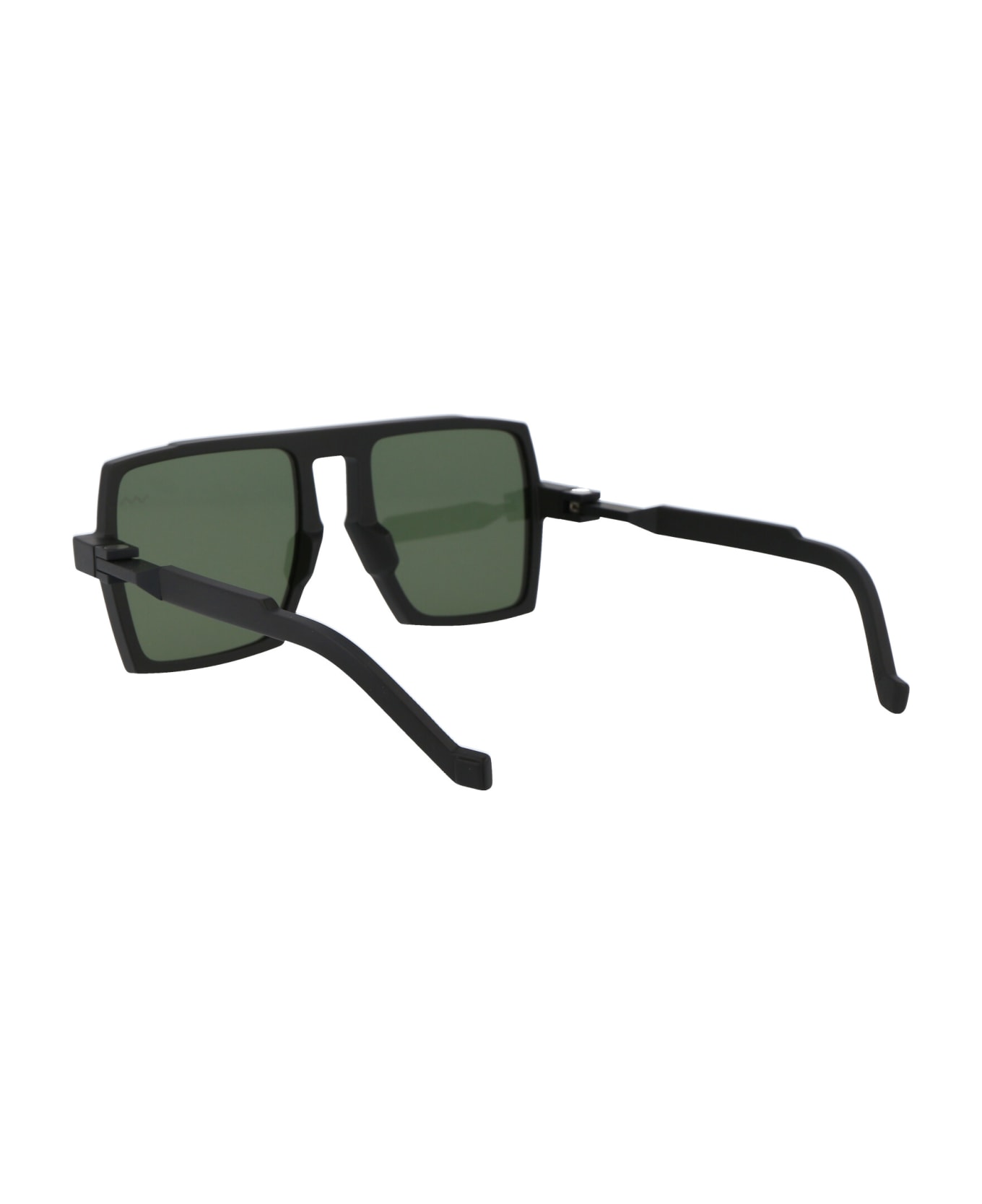 VAVA Bl0026 Sunglasses - MATTE BLACK|BLACK FLEX HINGES|GREEN LENSES