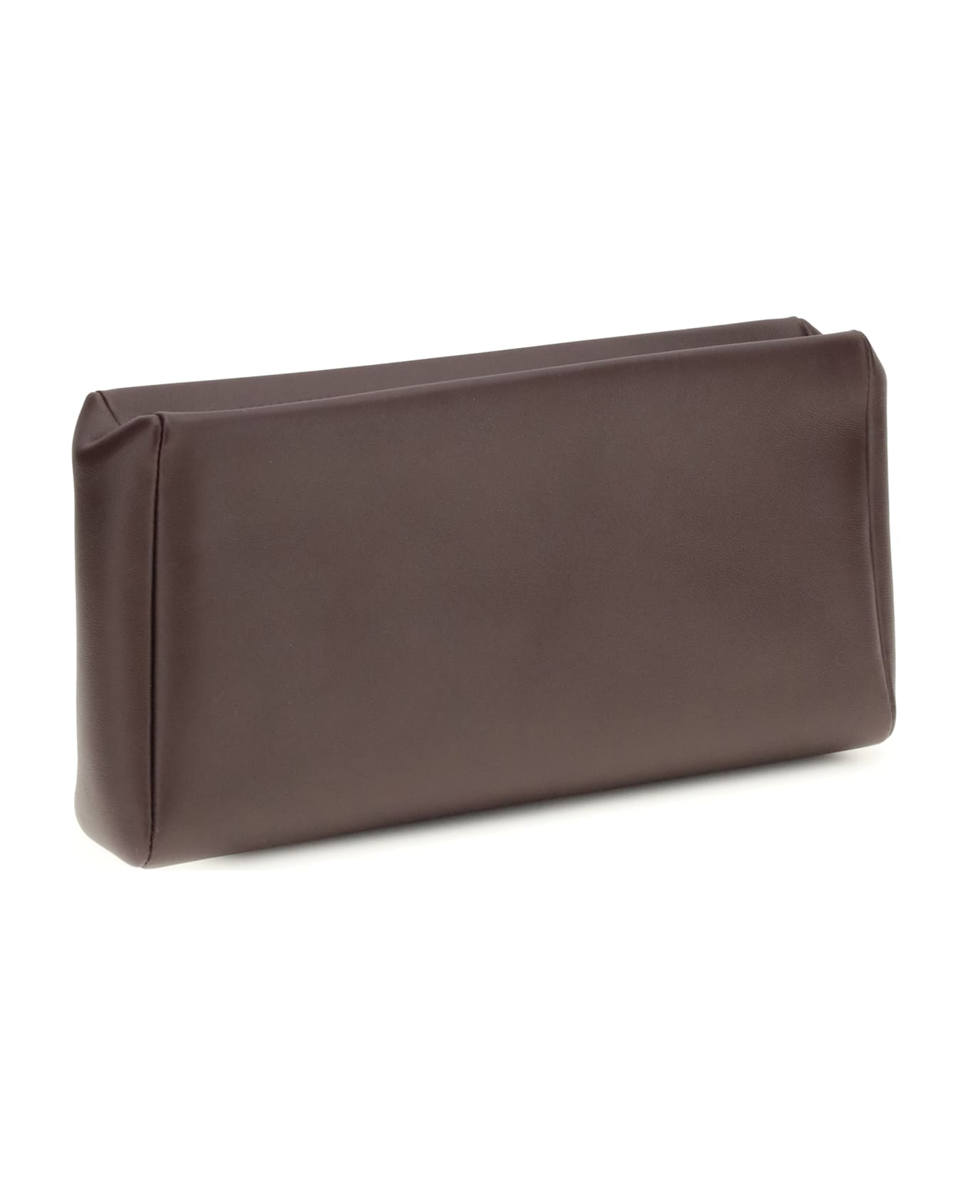 The Row Compact Square Leather Clutch Bag