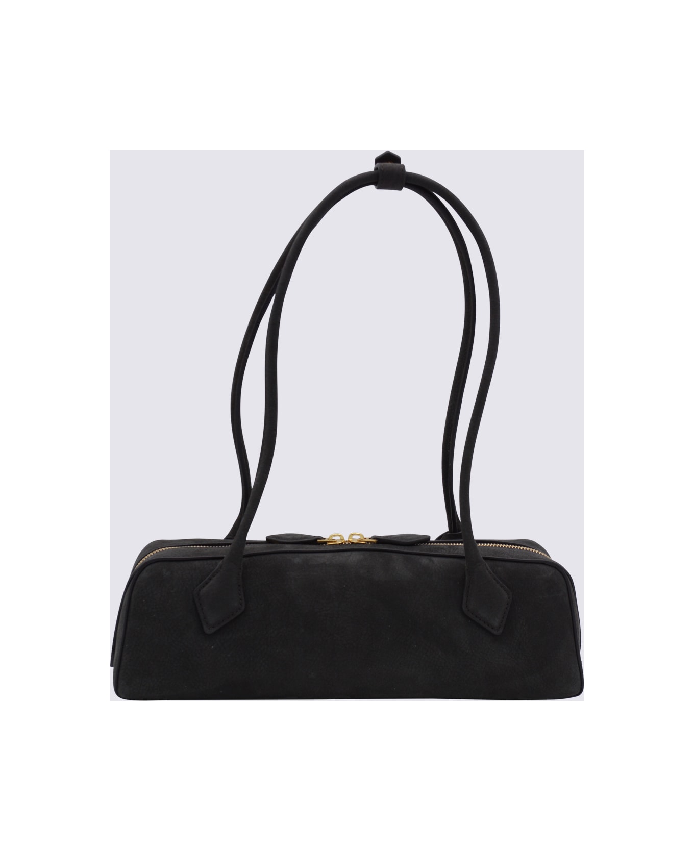 Alaia Black Leather Teckel Medium Shoulder Bag - Grey